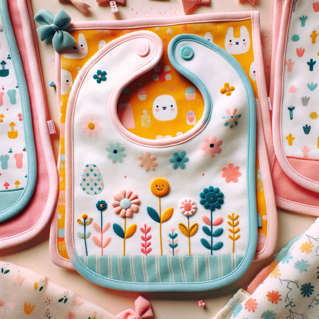 Bavoirs Bébé en Tissu Doux et Coloré