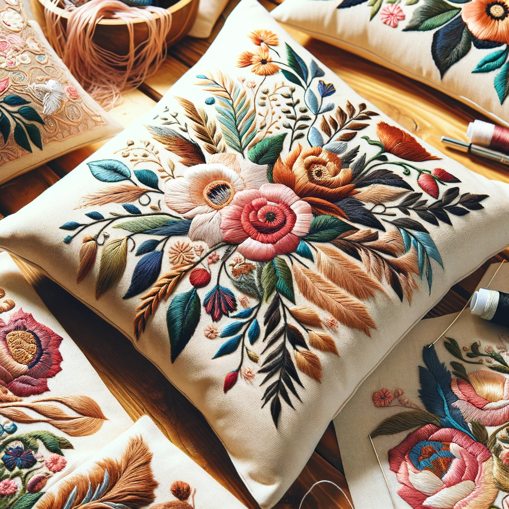 Coussins Personnalisés avec Broderie Artistique