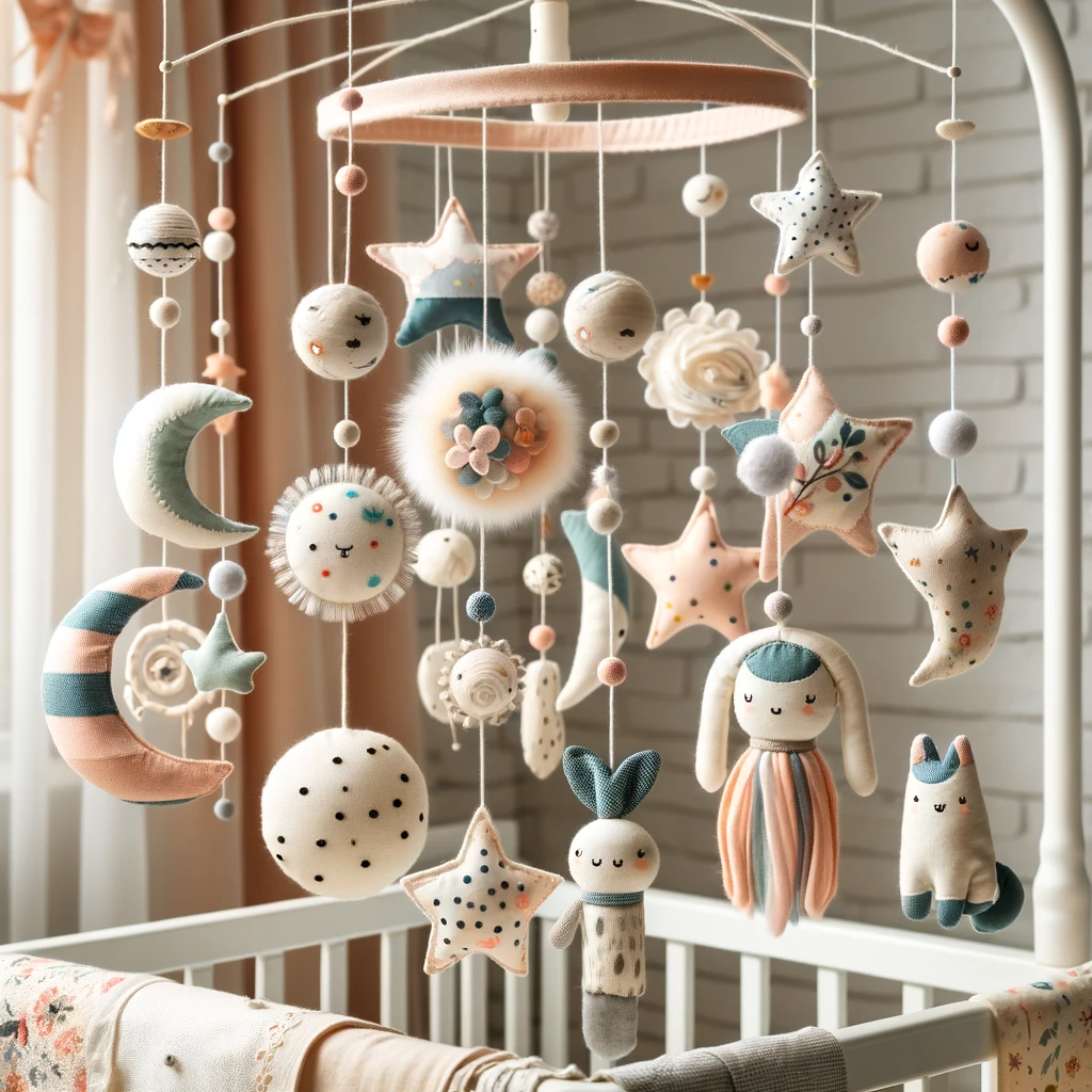 Mobiles pour Berceaux en Tissu