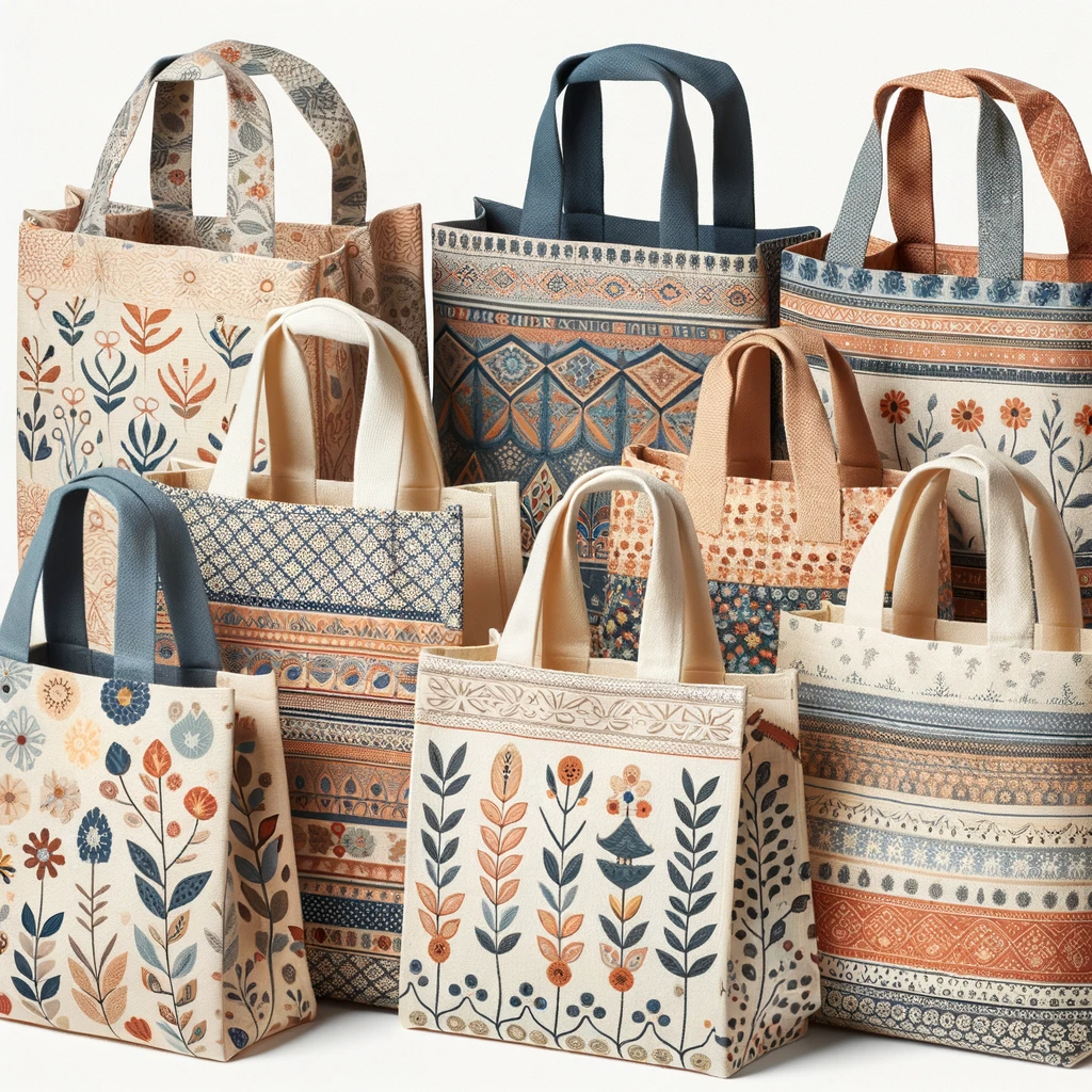Sacs Réutilisables en Tissu à Motifs